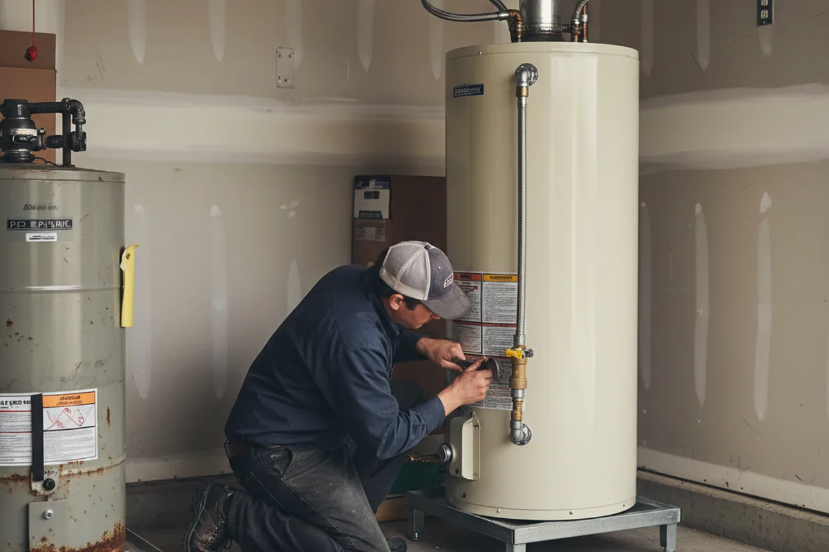 Water heater and shutoff valve replacement in Escalon